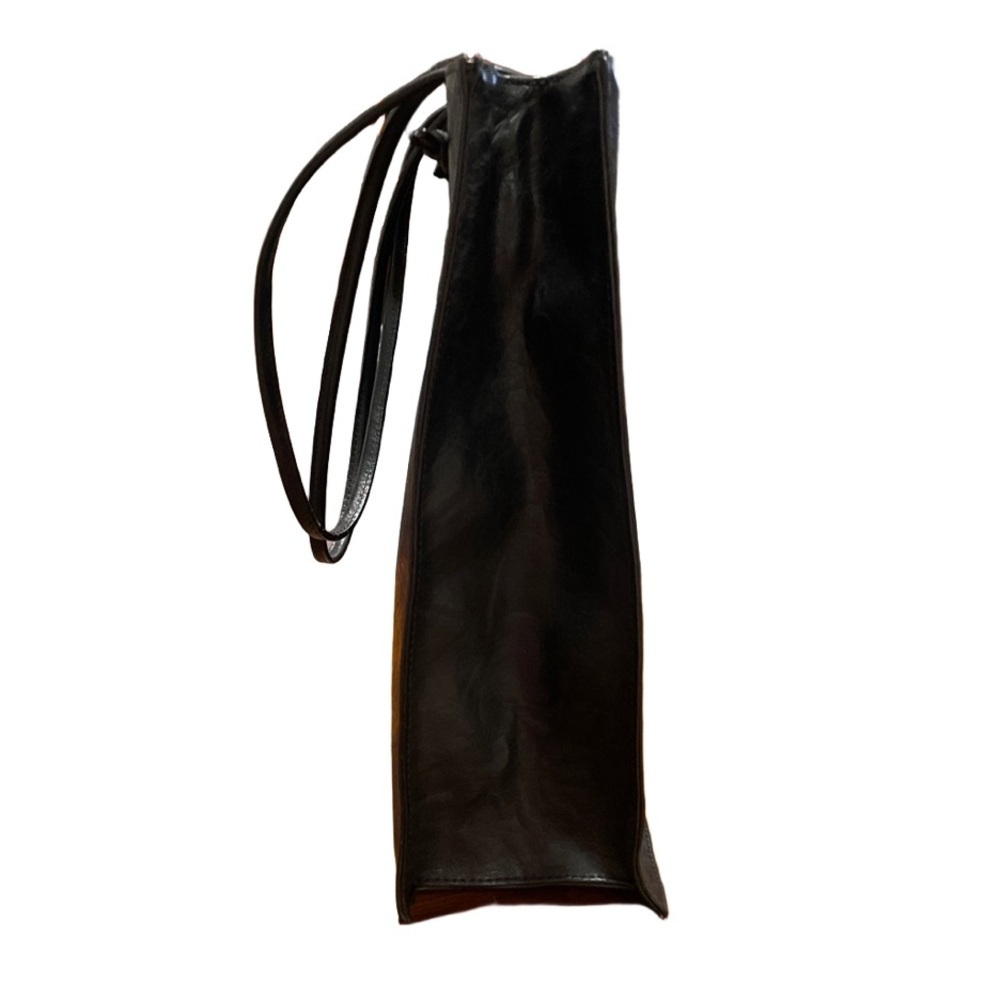 Koji Black Leather Mini Tote Bag With Leather Str… - image 5